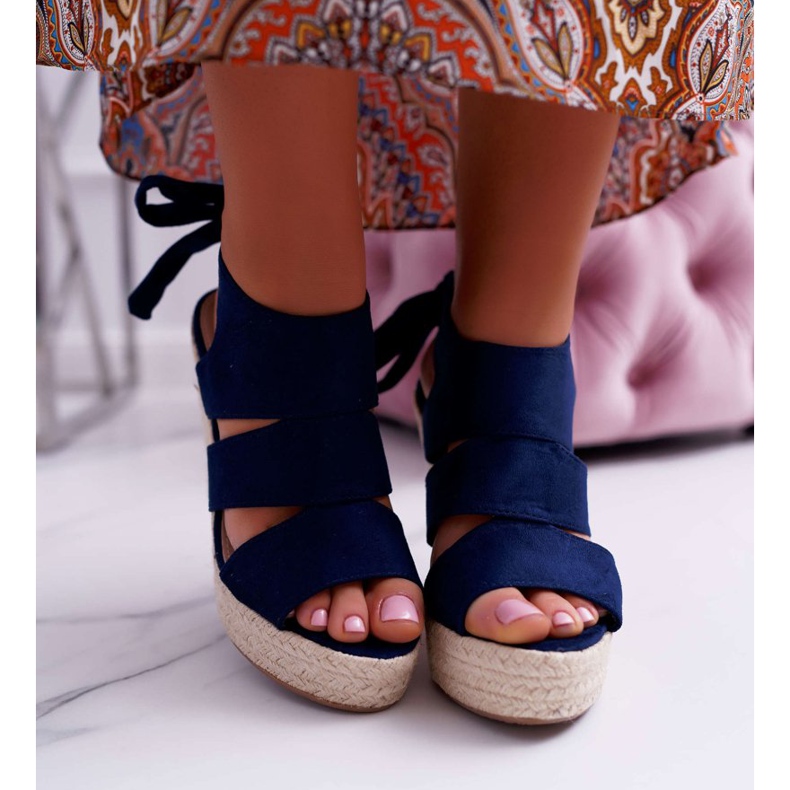 BUGO Naisten sandaalit On Wedge Yenga Wedge laivastonsininen 2