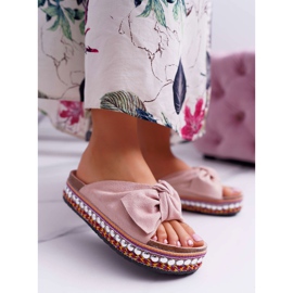 Naisten tossut, joissa paksu pohja Rusetit Pinkki Milady vaaleanpunainen 1