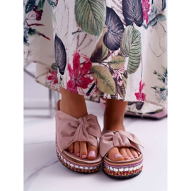 Naisten tossut, joissa paksu pohja Rusetit Pinkki Milady vaaleanpunainen 2