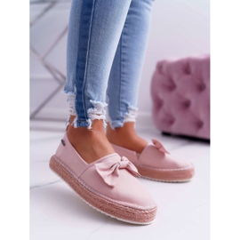 Naisten espadrillien materiaali Big Star Pink DD274785 vaaleanpunainen 1