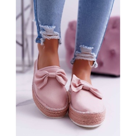 Naisten espadrillien materiaali Big Star Pink DD274785 vaaleanpunainen 2