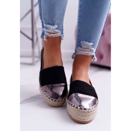Naisten Espadrilles Black Ringer Platform musta 2
