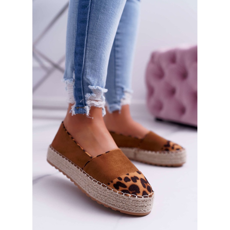 Naisten Espadrilles Camel Platform Ringer ruskea 1