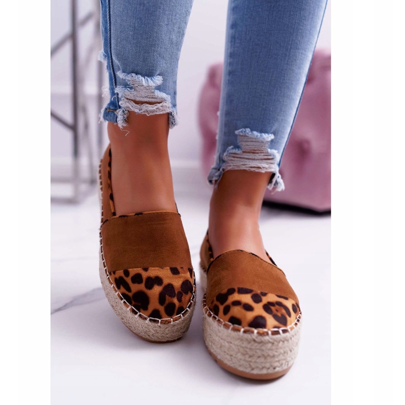 Naisten Espadrilles Camel Platform Ringer ruskea 2