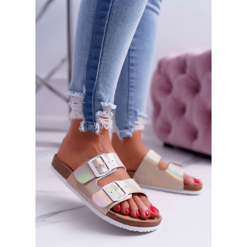 Naisten kultaiset tohvelit Big Star DD274135 kultainen 1