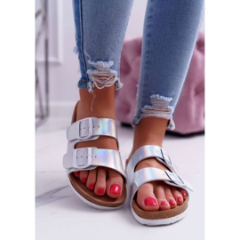 Naisten hopeatossut Big Star DD274134 harmaa 2