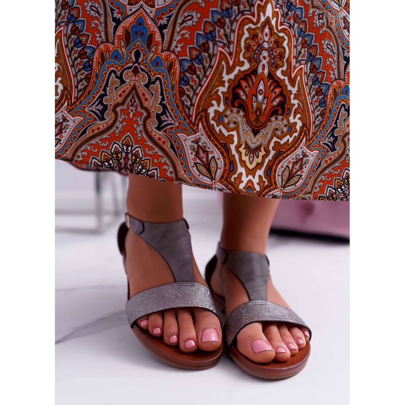 Naisten sandaalit Flat Sergio Leone SK020 Harmaa Magra 2