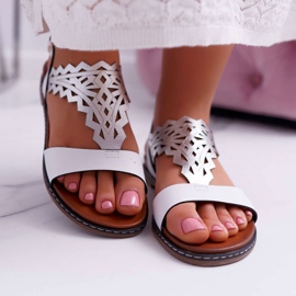 Naisten sandaalit Flat Sergio Leone SK011 Valkoinen Lirielle 2