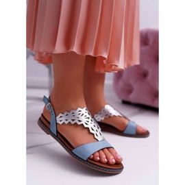 Naisten sandaalit Flat Sergio Leone SK011 Blue Lirielle sininen 1