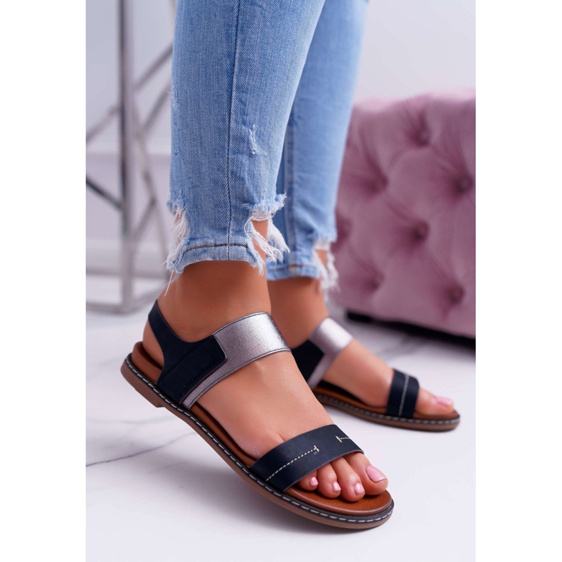 Naisten sandaalit Flat Sergio Leone SK014 Musta Agrina 1