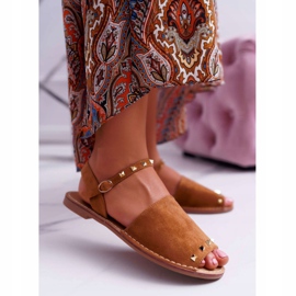 Naisten sandaalit Lu Boo Suede Camel Silena ruskea 1