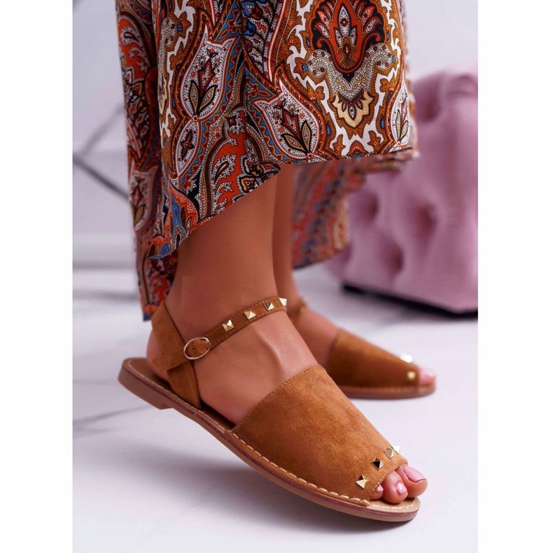 Naisten sandaalit Lu Boo Suede Camel Silena ruskea 1