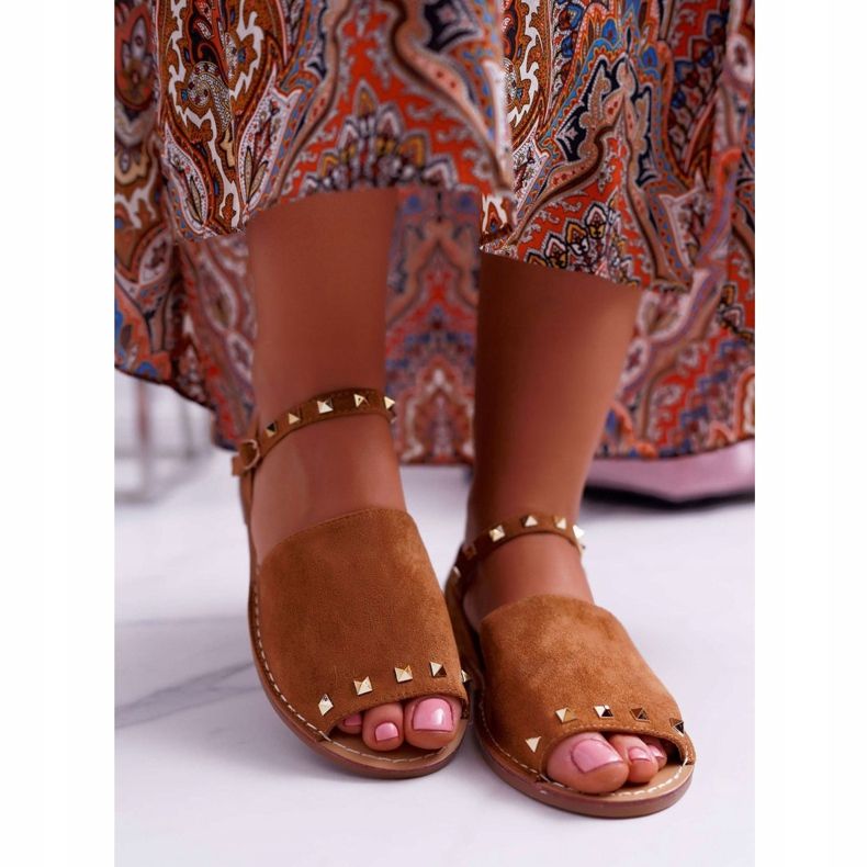 Naisten sandaalit Lu Boo Suede Camel Silena ruskea 2