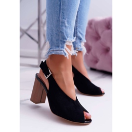 EVE Naisten sandaalit Suede Black Celian musta 1