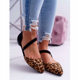 Lu Boo Ballerina Spitz Suede Leopard Caranassa ruskea musta 2