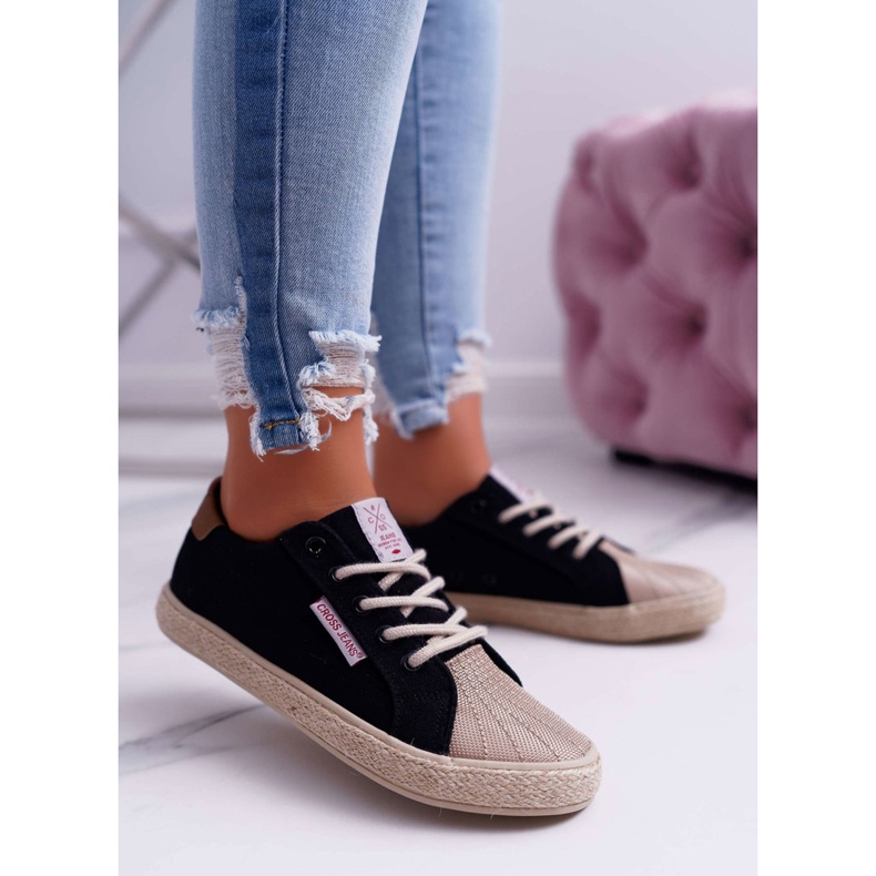 Cross Jeans Naisten lenkkarit Cross Farkut Musta DD2R4093 1