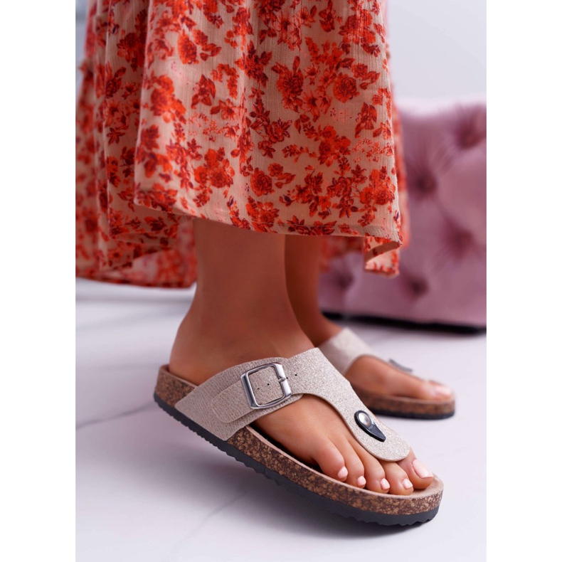 EVE Naisten kultaiset Baisan-varvastossut monivärinen keltainen 2