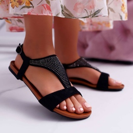 EVE Naisten sandaalit Flat Black Sorsano musta 2