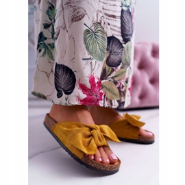 BUGO Naisten tossut, joissa rusetti keltainen Randy 1