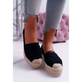 Naisten mustat pitsi -espadrillit Lovely Haven 2