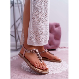 FRERY Naisten sandaalit Slip-on Zircons Champagne Satina vaaleanpunainen 1