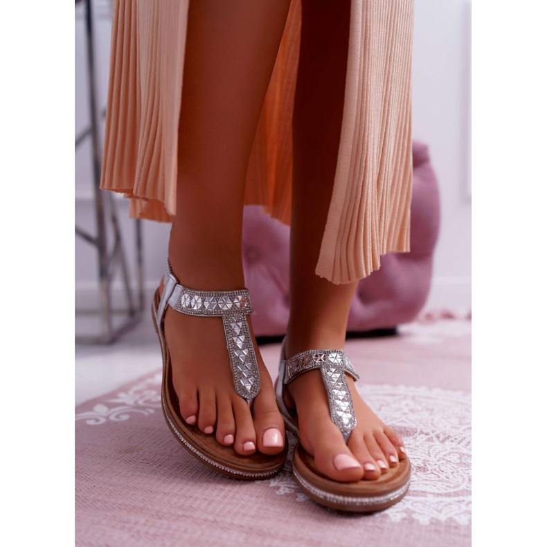 FRBS Naisten sandaalit, joissa Zircons Silver Mabellena harmaa 2