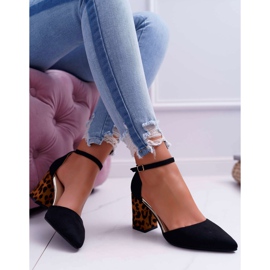 SEA Naisten Avokkaat Kantapäässä Leopard Musta Ferri ruskea 2