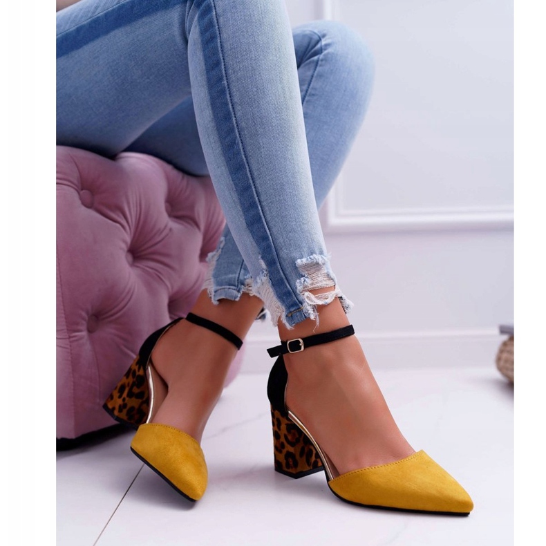 PS1 Naisten Avokkaat Kantapää Leopard Keltainen Ferri ruskea musta monivärinen 1