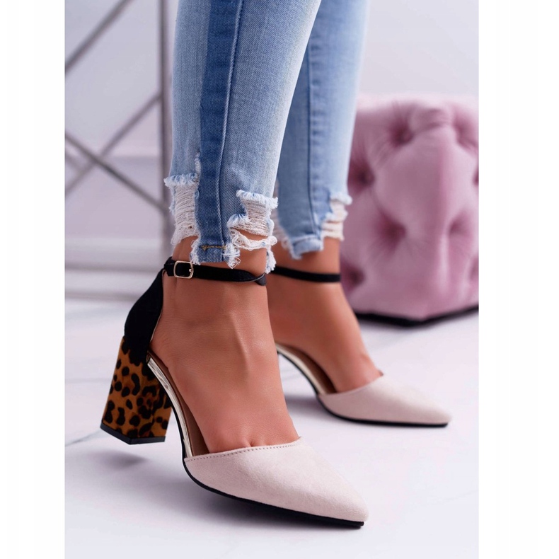 PS1 Naisten Avokkaat kantapäässä Leopard Beige Ferri musta monivärinen 1