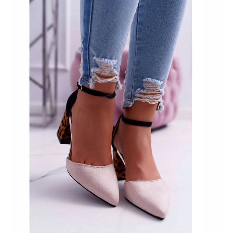 PS1 Naisten Avokkaat kantapäässä Leopard Beige Ferri musta monivärinen 2