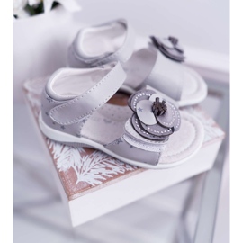 EVE Lasten sandaalit tarranauhalla tytöille Harmaa flamenco 2