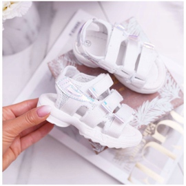 FRROCK Lasten sandaalit tarranauhalla tytöille Valkoinen Kimmi 2