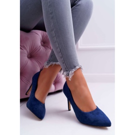 EVE Naisten mokkanahka mokka Spitz Navy Blue Kiss Me tummansininen 1