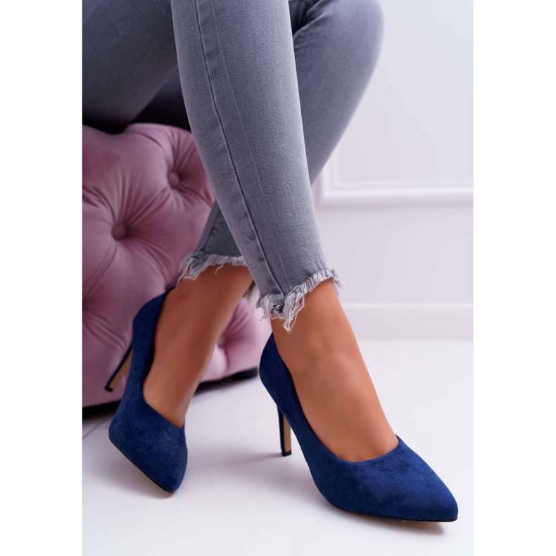 EVE Naisten mokkanahka mokka Spitz Navy Blue Kiss Me tummansininen 1