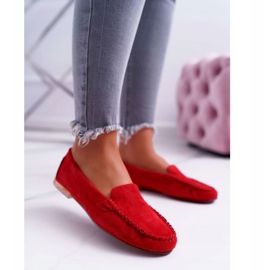 Naisten Loaferit Sergio Leone Suede Red Winted punainen 1