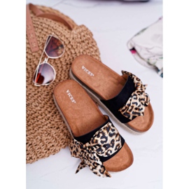 Naisten tossut Vices Black Leopard 6275 musta 1