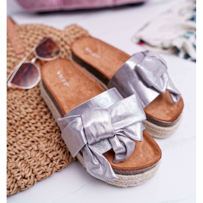 Naisten tossut Vices Hopea 6275 harmaa 1