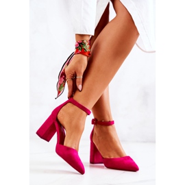 SEA Naisten Avokkaat Kantapää Mokkanahka Fuksia Harye vaaleanpunainen 2