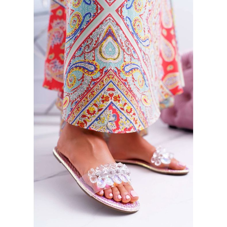 Naisten tossut, joissa on kuutiometriä zirkonia Lu Boo Petrol Pink Mediana vaaleanpunainen 1