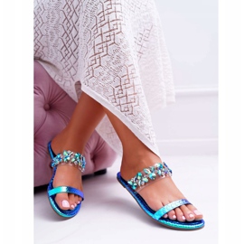 Naisten tossut Lu Boo Elegantti, jossa kuutiollinen zirkoni sininen Elementary 1