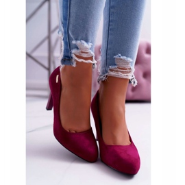 Naisten avokkaat Kantapäässä Suede Dark Fuchsia Sergio Leone Campbell vaaleanpunainen 2