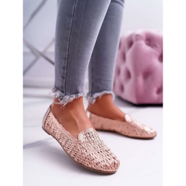 Naisten ballerinat Lu Boo punottu ruusukulta 4Ever vaaleanpunainen 1