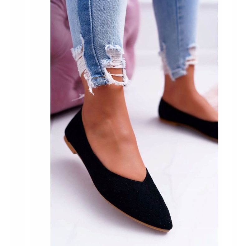 Naisten ballerinat Lu Boo, avoin musta jälkiruoka 2