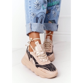 Naisten urheilukengät Lu Boo Thick Sole Beige Taste It! 1