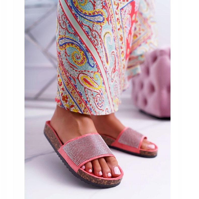 PS1 Naisten tossut korkissa korallikiteillä vaaleanpunainen 1