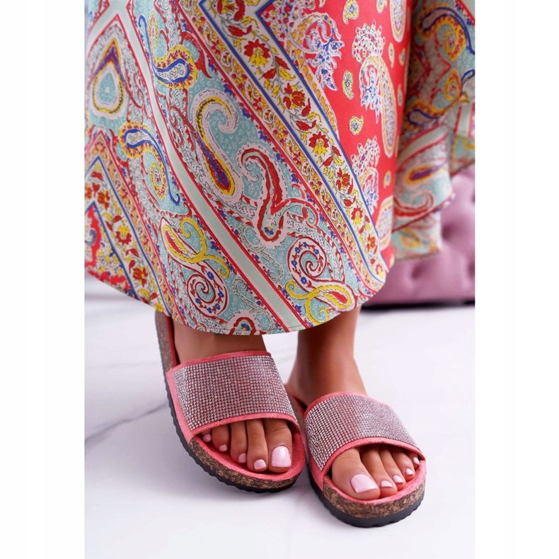 PS1 Naisten tossut korkissa korallikiteillä vaaleanpunainen 2