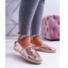 Naisten espadrillit Lu Boo Pink Sequins Destino vaaleanpunainen 1