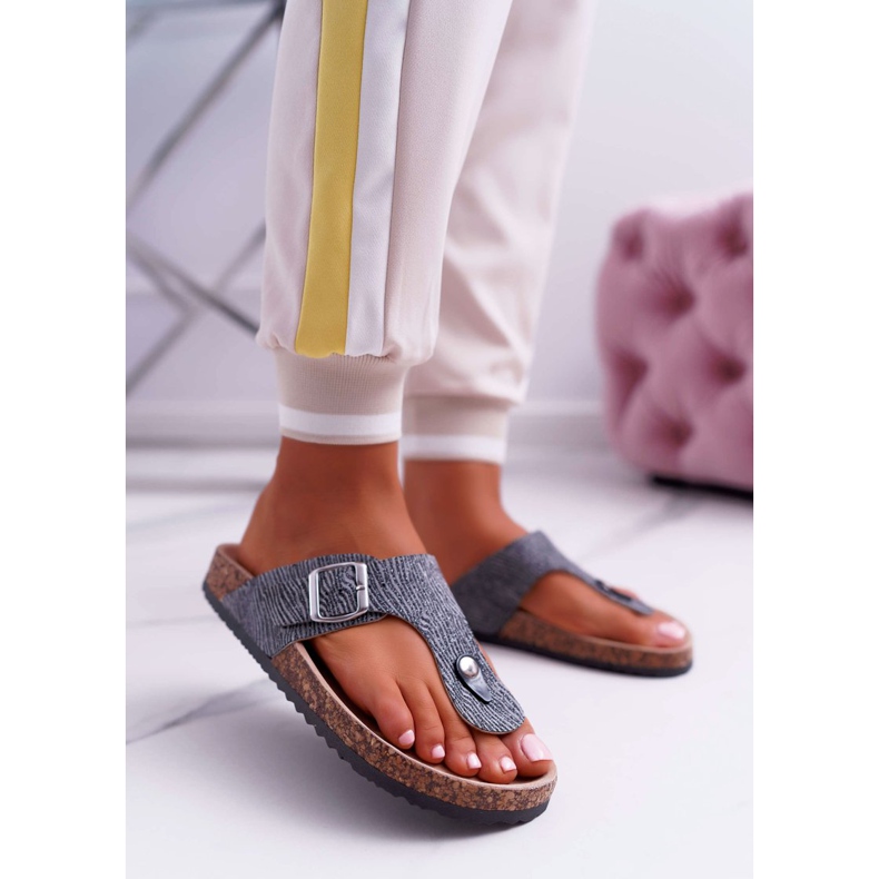 EVE Naisten tossut Tummanharmaat Baisan-varvastossut 2