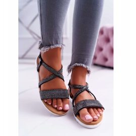 Naisten sandaalit Lu Boo jossa kuutiometri Zirkonia 406-5 Musta Stella 2