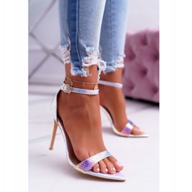 Naisten sandaalit korkokenkällä Lu Boo Opalescent Gasoline Debbi monivärinen vaaleanpunainen 1